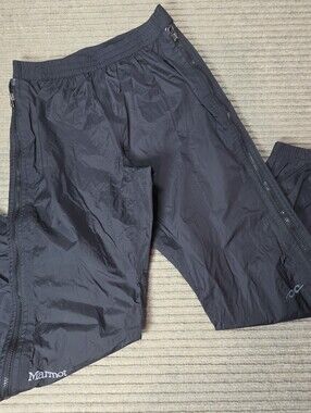 Marmot Women's PreCip Eco Full Zip Rain Pants Medium Black 27x31